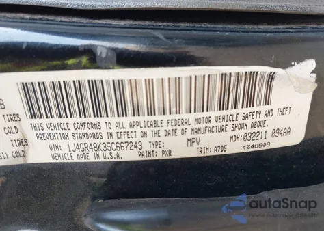 2005 Jeep Grand Cherokee Laredo from USA, damaged, VIN 1J4GR48K35C667243